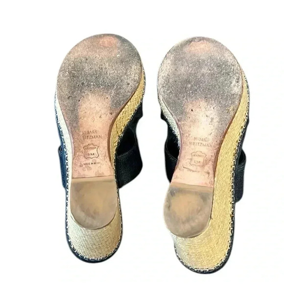 Stuart Weitzman Ponte Navy Antique Denim Wedge Size 6 - Picture 4 of 7
